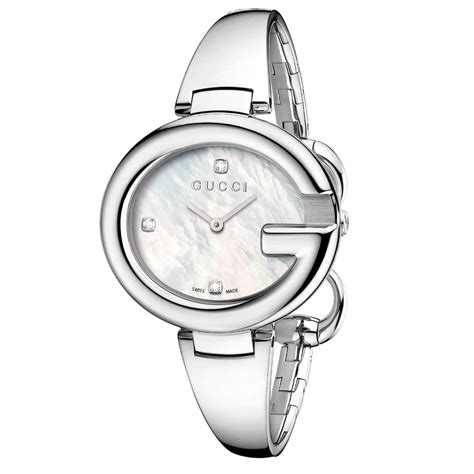 gucci watch mother of pearl face|gucci 147.4.